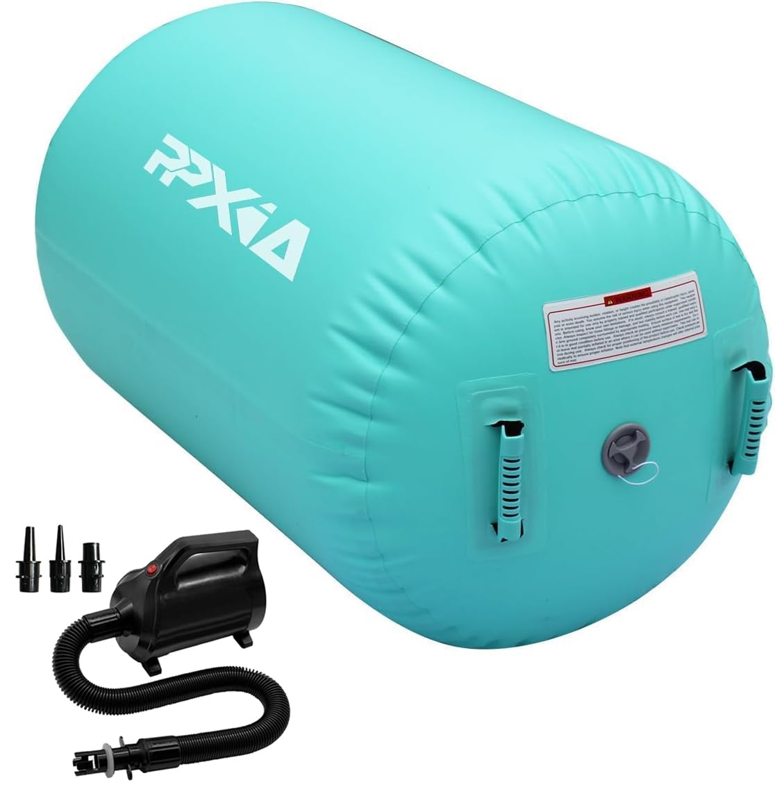 PPXIA Air Roll Aufblasbare Roller, Gym Air Barrel Luft Rollen Gymnastic Zylinder, Gymnastikmatte Tumbling Matte Yoga Roll mit Pumpe für Training