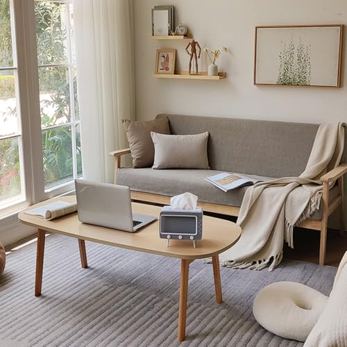 Table pliante YVYKFZD pour petit espace table basse bois noyer - 7