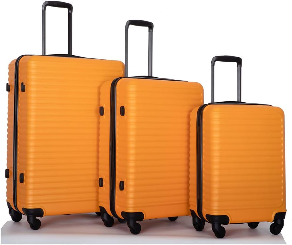 Luggage Sets 3piece Set Hardshell Luggage with Spinner Wheels, TSA Lock
