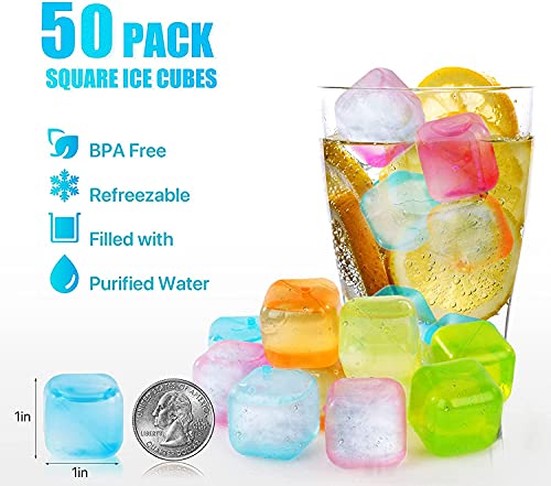 Cubos de hielo reutilizables pack 50 multicolor miniatura 2