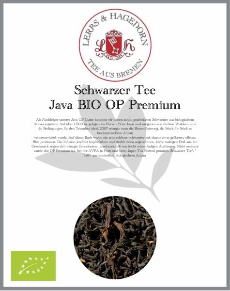 Schwarzer Tee Java BIO OP Premium 1kg