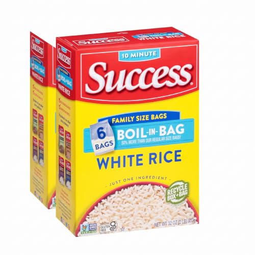Success Boil-in-Bag Rice, White Rice, Quick and Easy Rice Meals, 32-Ounce Box (Pack of 2)
