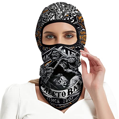 Image of 3PCS Balaclava Ski Mask Motorcycle Full Face Mask Outdoor Tactical Hood Headwear Mask Unisex for Cycling Halloween Windproof