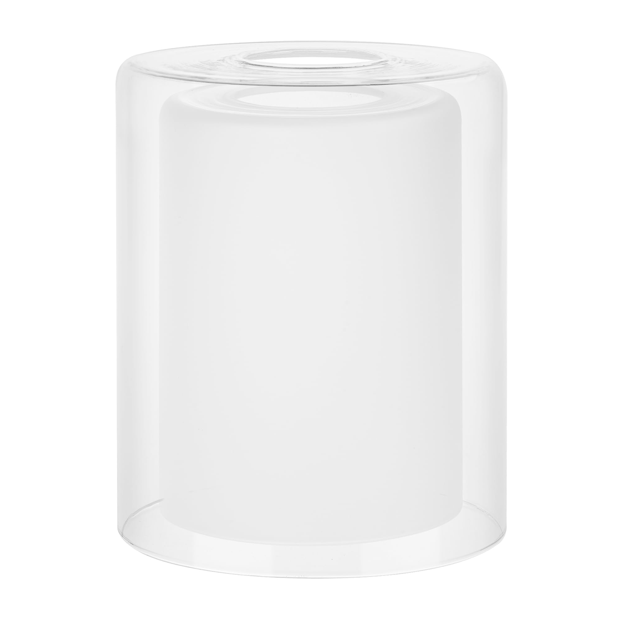 TXPLS-003 - 1 pantalla de repuesto de pantalla de vidrio doble de 5.7 pulgadas de alto, cubierta de pantalla de vidrio cilíndrica de alta transmitancia para accesorios de iluminación de