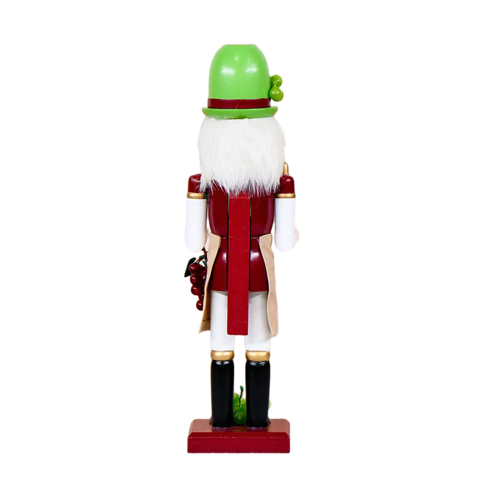 Sculpture de Noel en bois 36 cm statuette haut de gamme aux finitions traditionnelles