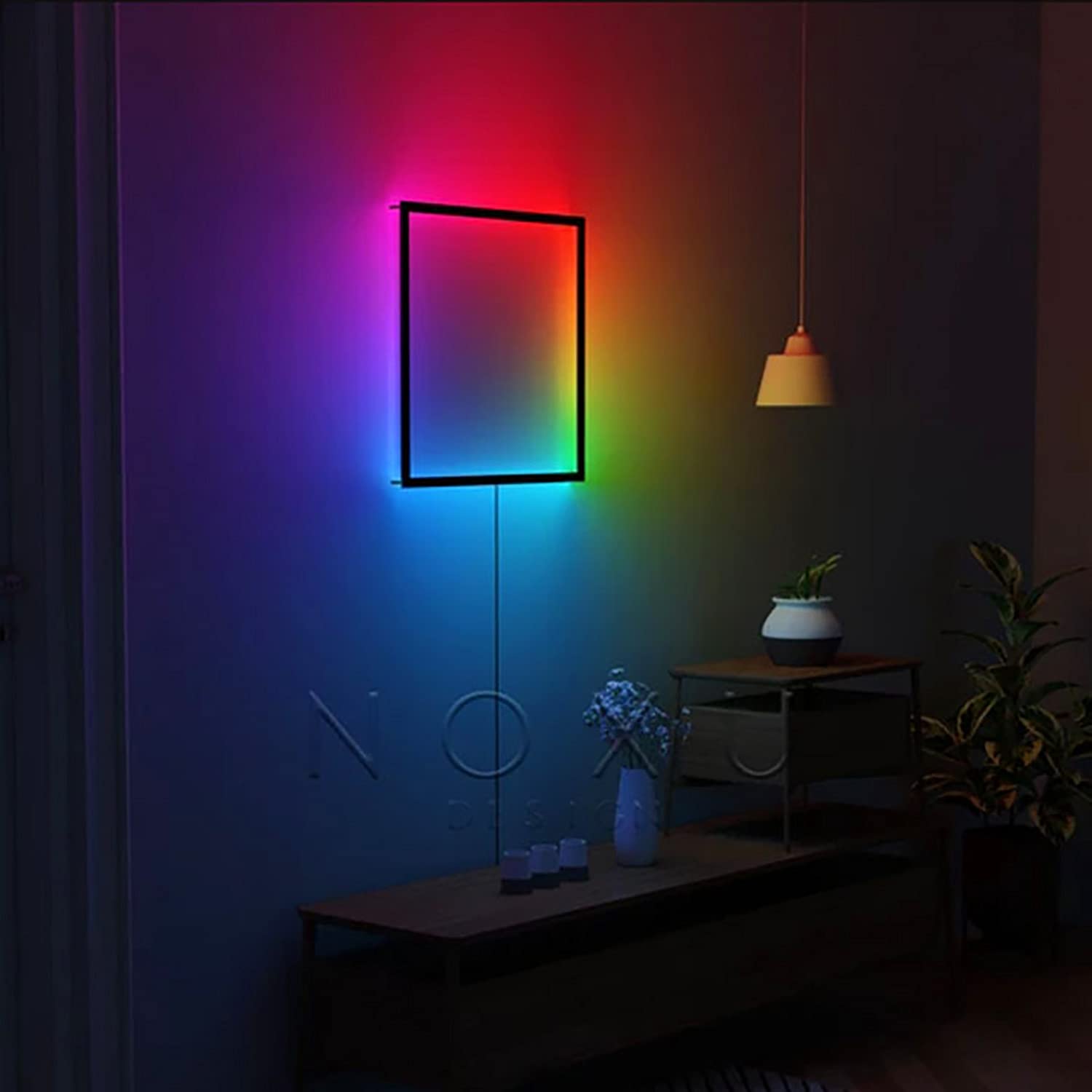 Kinkiet LED RGB Kolorowy pierścień Kinkiety ścienne 20 W Wewnętrzna kinkiet LED z pilotem do sypialni Nocny salon Korytarz Schody Weranda