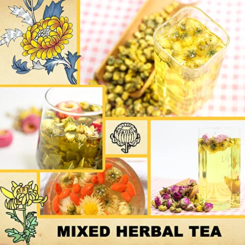Image of Olvvla - Chrysanthemum Tea, 4oz /114g, Dried Fetal Chrysanthemum Flowers | Caffeine-free Tai Ju herbal tea with natural dried fetal chrysanthemum flowers for a floral daily infusion