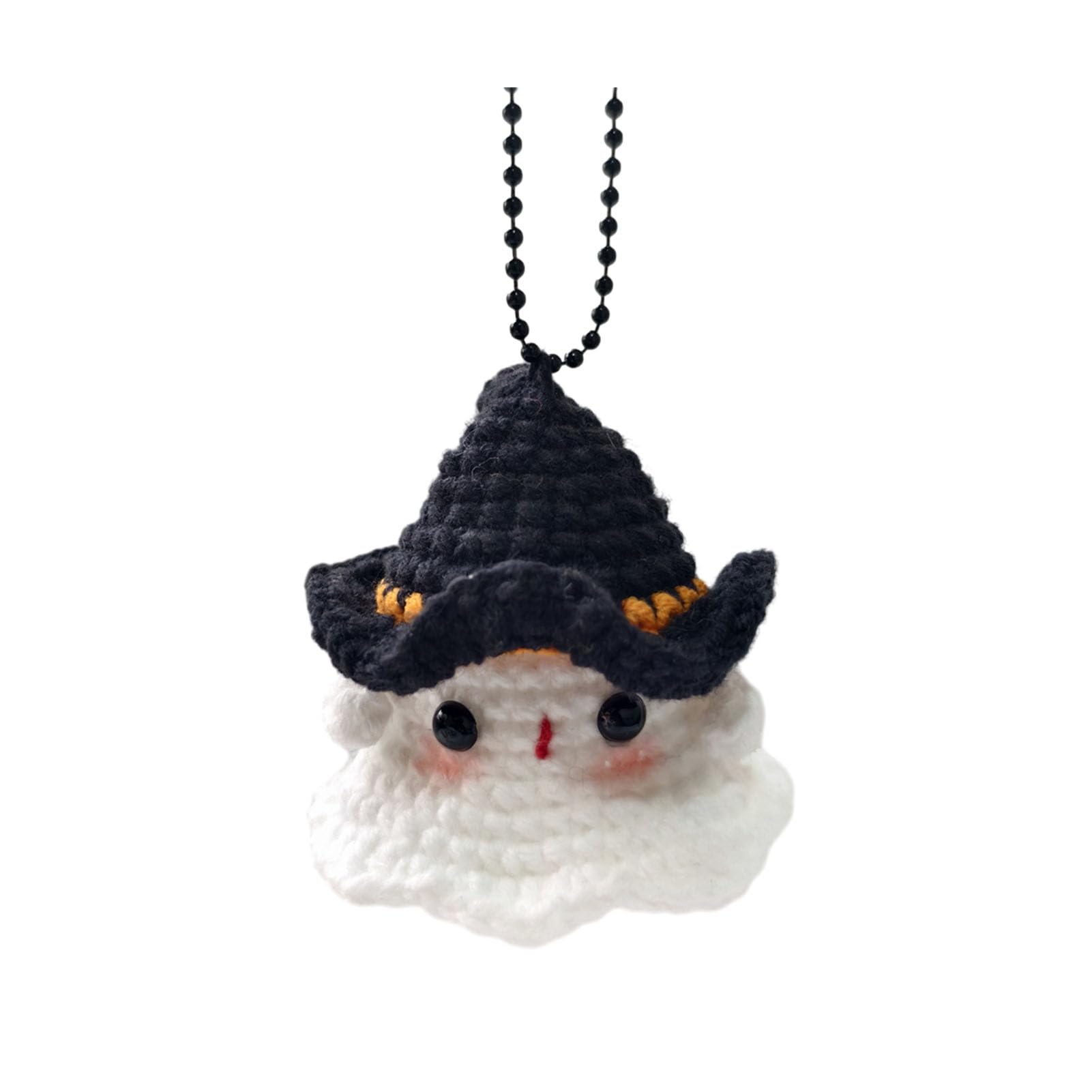 Rutaqian Halloween Crochet Ghosts Keychain, Cute Plush Car Charm, Funny Gifts, Handmade Crochet Purse Bag Charms, Decor, Handmade Key Chain for Backpack