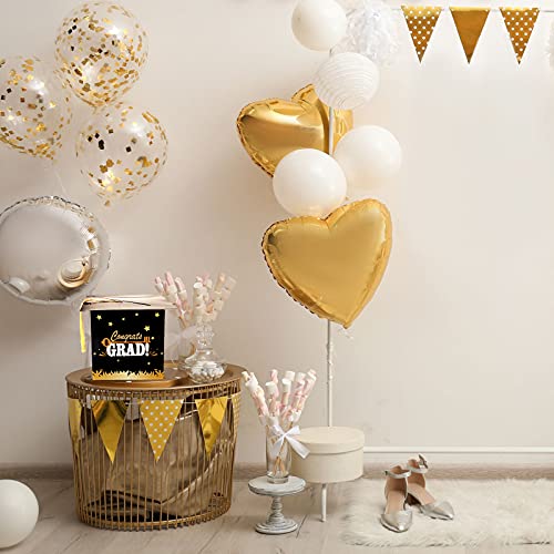 Image of Outus 2026 Grad Card Box with Tassel Congrats Graduation Cap Card Holder for Graduation Gift Box Party Supplies(Black,Stylish)