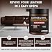 Leather Recoloring Balm - Scratch Repair & Color Restore Kit for Faded Leather, Leather Couch & Car Seats - 12OZ Leather Restorer Balm for Furniture, Auto Interior, Vinyl, Accessories (Medium Brown)