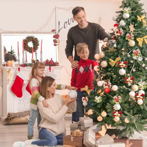 25 Lazos navideños con cascabeles RIVIEVAL pequeños rojos para coronas 5