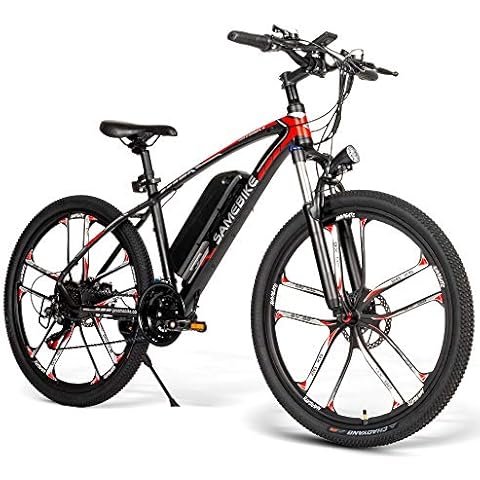 SAMEBIKE MY-SM26 Electric Mountain Bike Commuter Bicycle 26 inch 21 Speed Magnesium Alloy Wheel for Adults (Black) Cover