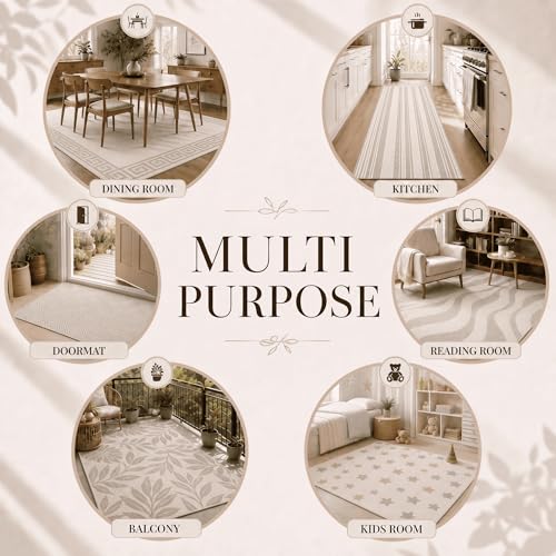 Tapis de salon lavable pour chambre parentale et bureau chic