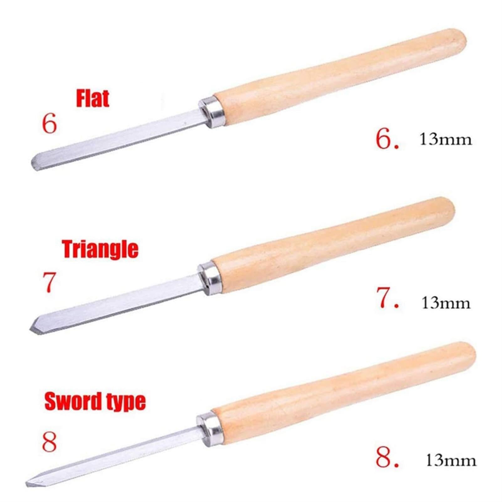 Herramientas for torneado de madera con 65 hojas de acero al manganeso, juego de torno Essentials de 8 piezas, juego de cinceles for torneado de madera for profesionales o aficionados al trabajo de la