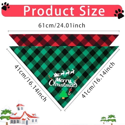 Hundehalstuch Weihnachten, 2 Stück Halstuch Hund, Hundekostüm Weihnachten, Hunde Weihnachtskostüm Zubehör, Weihnachten Haustier Bandanas, Bandana für Hund, Weihnachten Hundehalstuch für Hunde(B)