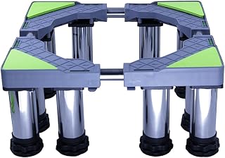 Tumble Dryer Washing hine Base Anti-Vibration Refrigerator Base Adjustable Height 19-22Cm Washer Dryer Pedestals & Frames Heightened Anti-Slip Feet Pads Length/Width 45-65Cm/12Legs
