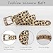 KorhLeoh Women's Leopard-Belt Casual-Belts - Fashion Leopard Print Faux Leather Belts with Pin Buckle for Jeans Pants