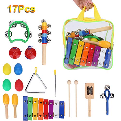 Preisvergleich Produktbild Kinder Schlaginstrument Musikinstrumente Spielzeug Set Pädagogische Xylophone Spielzeug mit Aufbewahrungsbeutel
