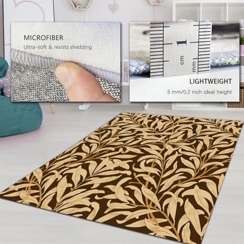 Tapis 120x180cm à motif feuilles grandes pour entrée