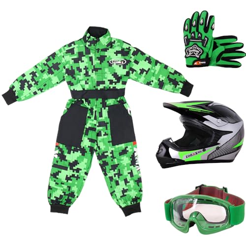 Zorax Red CAMO XS(3-4 Years) Kids Suit & Gloves L(7cm) & Goggles - View #3