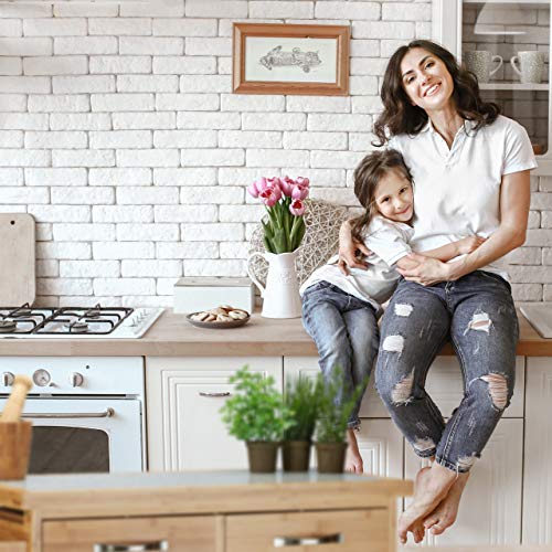 Relaxdays Carrito Cocina con Encimera, Cajones y 4 Ruedas, Bambú y Mármol, Marrón, 85,5 x 89,5 x 36 cm - imagen 3