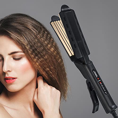 Haarglätter Glätteisen Locken Und Glätten Sicherheit Kreppeisen Für Die Haare Mit 4 Temperatureinstellungen Dauerhaft Lockenstab Volumizing Hair Iron Geeignet Für Anfänger Und Profis Cover