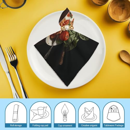 Servilletas de Tela Cuadradas de Poliéster Floral 6 Unidades miniatura 7