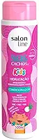 Salon Line, Condicionador Infantil, SOS Cachos Kids, Super-Hidratação, Maciez e Controle de Volume, Vegano - Cabelos Ondulados, Cacheados e Crespos, 300 ml