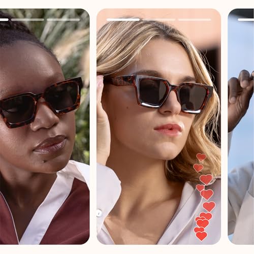 livho Rectangle Polarized Sunglasses Trendy for Women Men Retro Sun Glasses for Women Men 2025 Oversized UV Protection Shades2