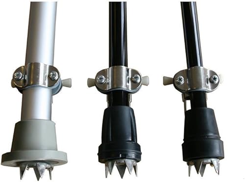 Miniatura 7 de BodyHealt Fuerte agarre de acero de cinco puntas, accesorio de punta de hielo de bastón de dos posiciones, para caminar más seguro en hielo y nieve,