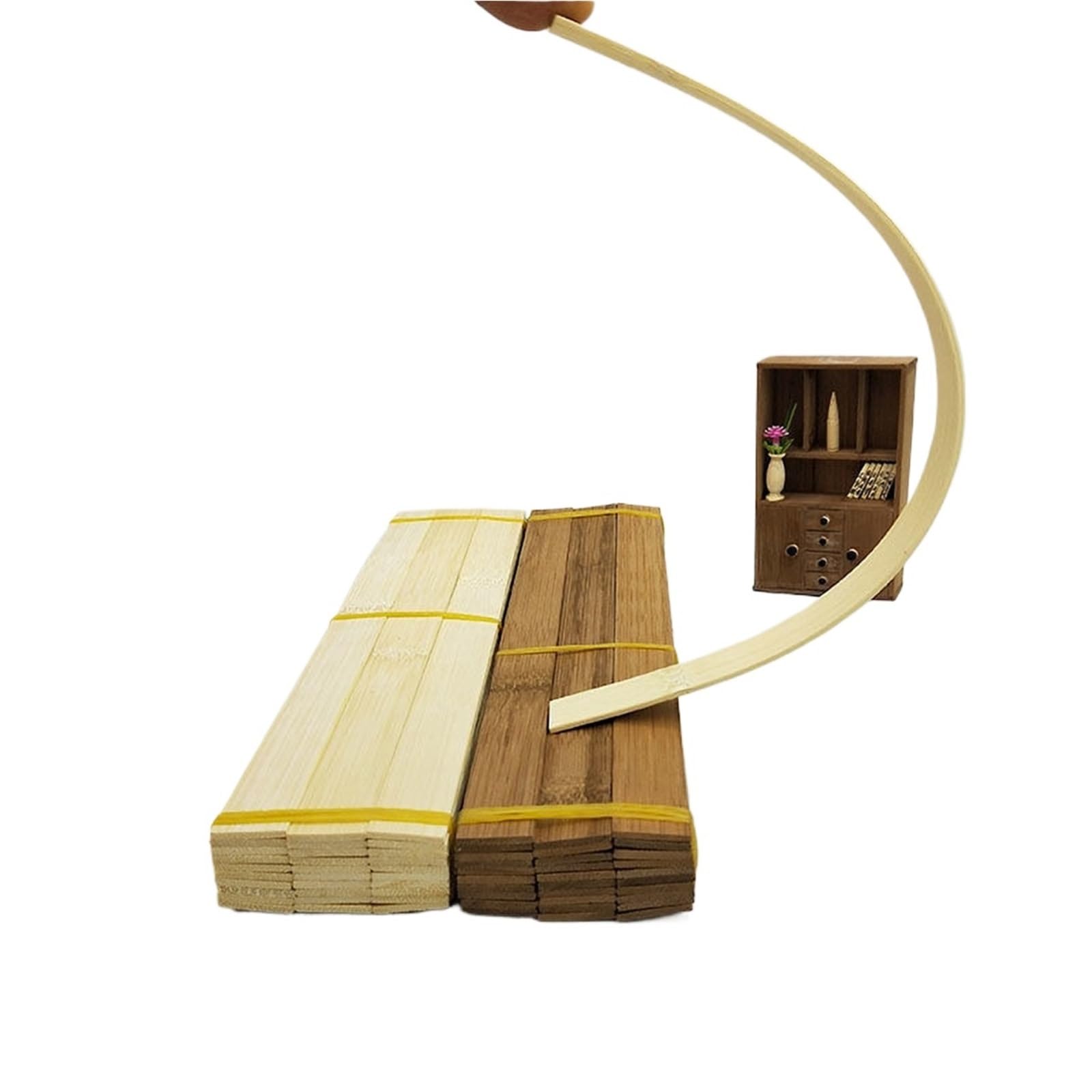 Bâtons en bois de construction 30cm et matériaux fabrication maquette