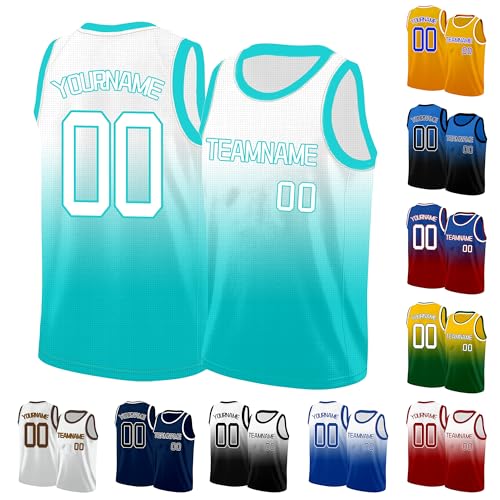 Image of Custom Basketball Jersey for Men - Personalized Name & Number, Embroidered or Printed, Athletic Shirt for Kids, Boys & Youth