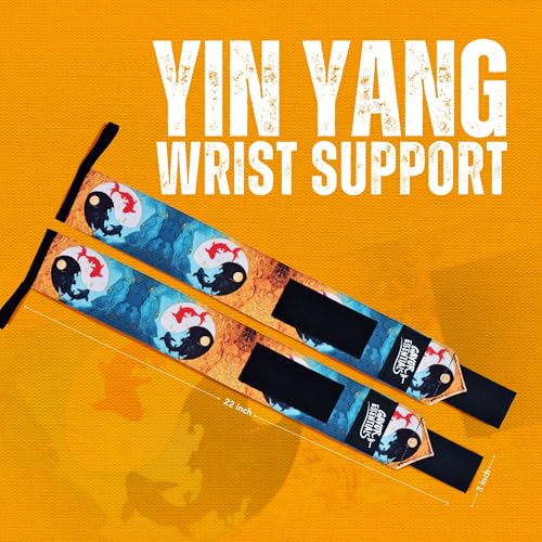 Image of Gayor Essentials Wrist Support | Gym Wrist Brace for Men & Women | Adjustable Wrist Wraps for Weightlifting, Crossfit, Workout, Powerlifting (Ying Yang, Free Size)