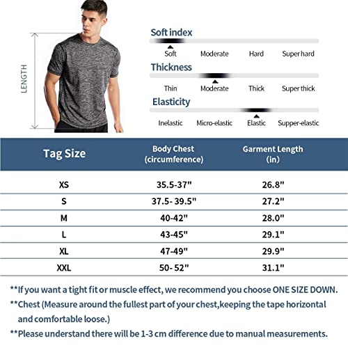 Mens Running Shirts Short Sleeve Quick Dry Athletic Fit Gym Workout Tshirt Sports Performance Tee Shirt(Marled Coral, Xs) #TOP2