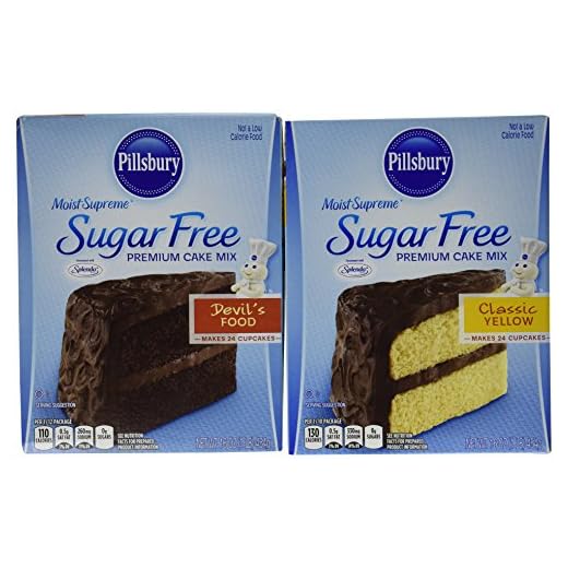 Pillsbury Sugar Free Cake Mix Value Bundle - 1 Box Sugar Free Devil's Food Cake & Classic Yellow Cake