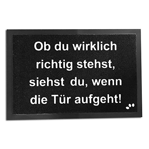 Pfiffig-Wohnen Felpudo SI Du Realmente stehst correctamente, Puedes Ver si la Puerta aufgeht.