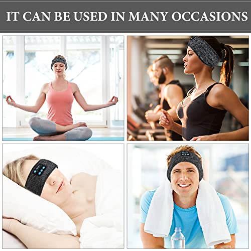 Fascia Sportiva Bluetooth Cuffie Per Dormire con Ultra Sottili HD Stereo Altoparlanti per Fare Jogging, Yoga, insonnia, Viaggi Aerei, Regalo Uomo Donna (grigio) - Image 7