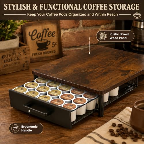 Image of Coffee Pod Storage Drawer for Keurig K-Cup Pods, Holds 35 Capsules
