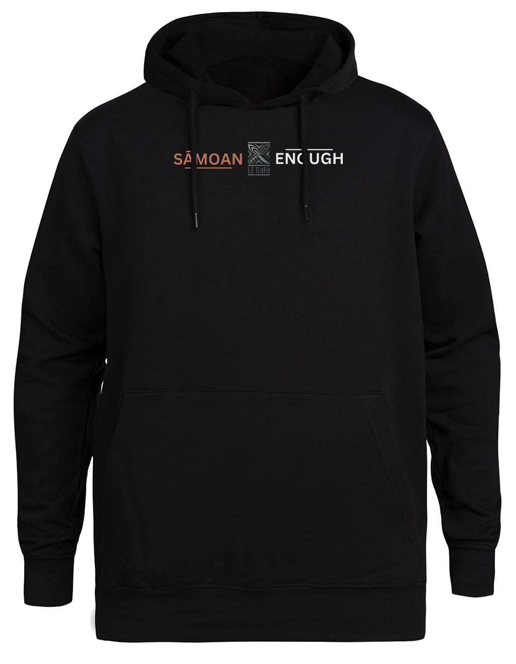 Sāmoan Enough Felpa Nera Unisex Eco-Friendly Unisex Black Hoodie Eco-Friendly Hooded Jacket