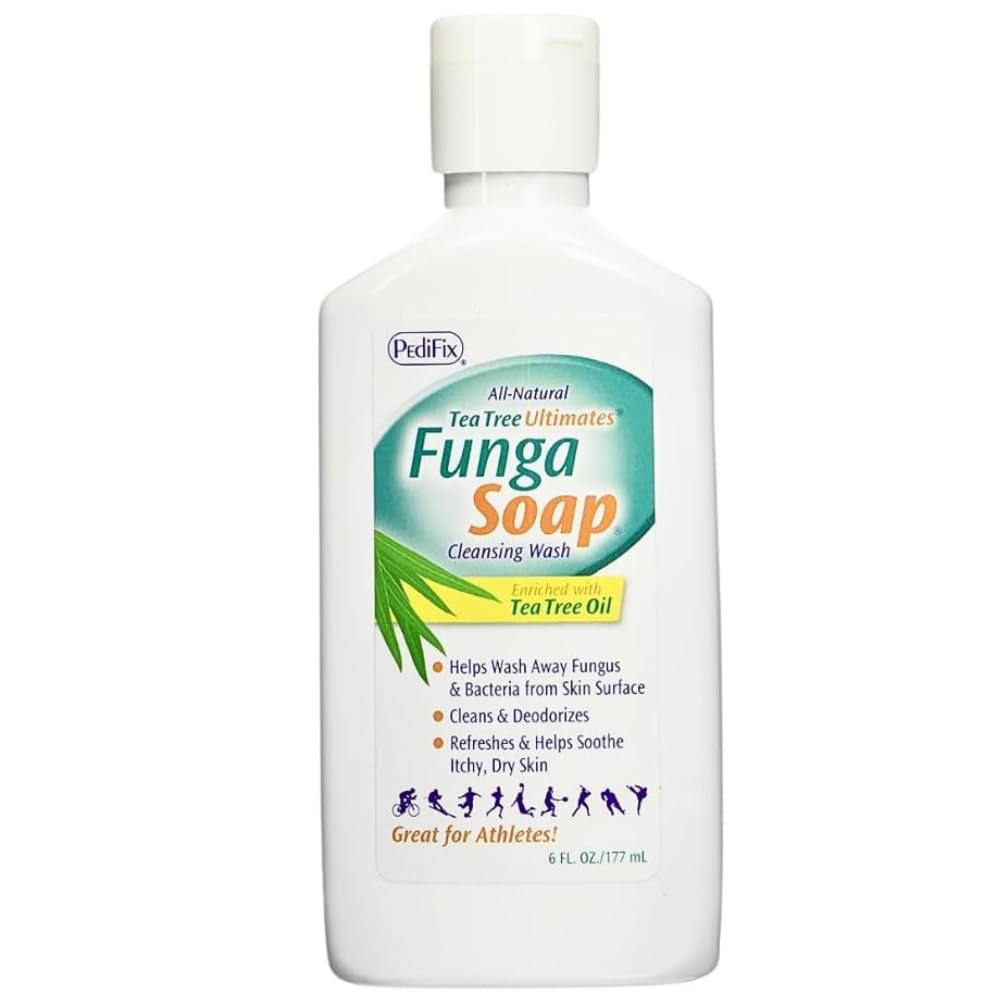 PediFix FungaSoap Tea Tree Cleansing Wash – Antifungal Body Wash & Foot Soap – All-Natural Tea Tree Oil Cleanser for Athlete’s Foot, Ringworm, Jock Itch, Body Odor & Fungus – 6 fl. oz PediFix FungaSoap Tea Tree Cleansing Wash – Antifungal Body Wash & Foot Soap – All-Natural Tea Tree Oil Cleanser for Athlete’s Foot, Ringworm, Jock Itch, Body Odor & Fungus – 6 fl. oz