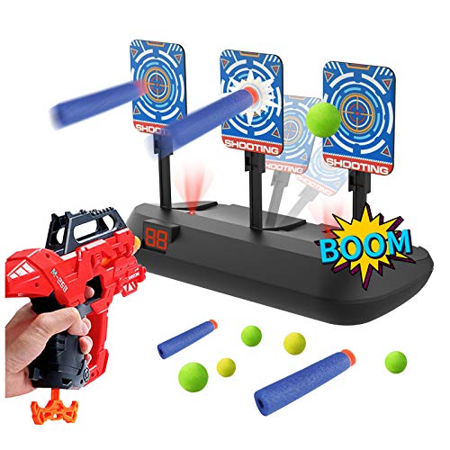Eseesmart Digital Shooting Target for Nerf Guns Blaster, Electronic Shooting Practice Nerf Target Scoring Auto Reset 3 Target's Foam Dart Toys, for Kids Boys Girls