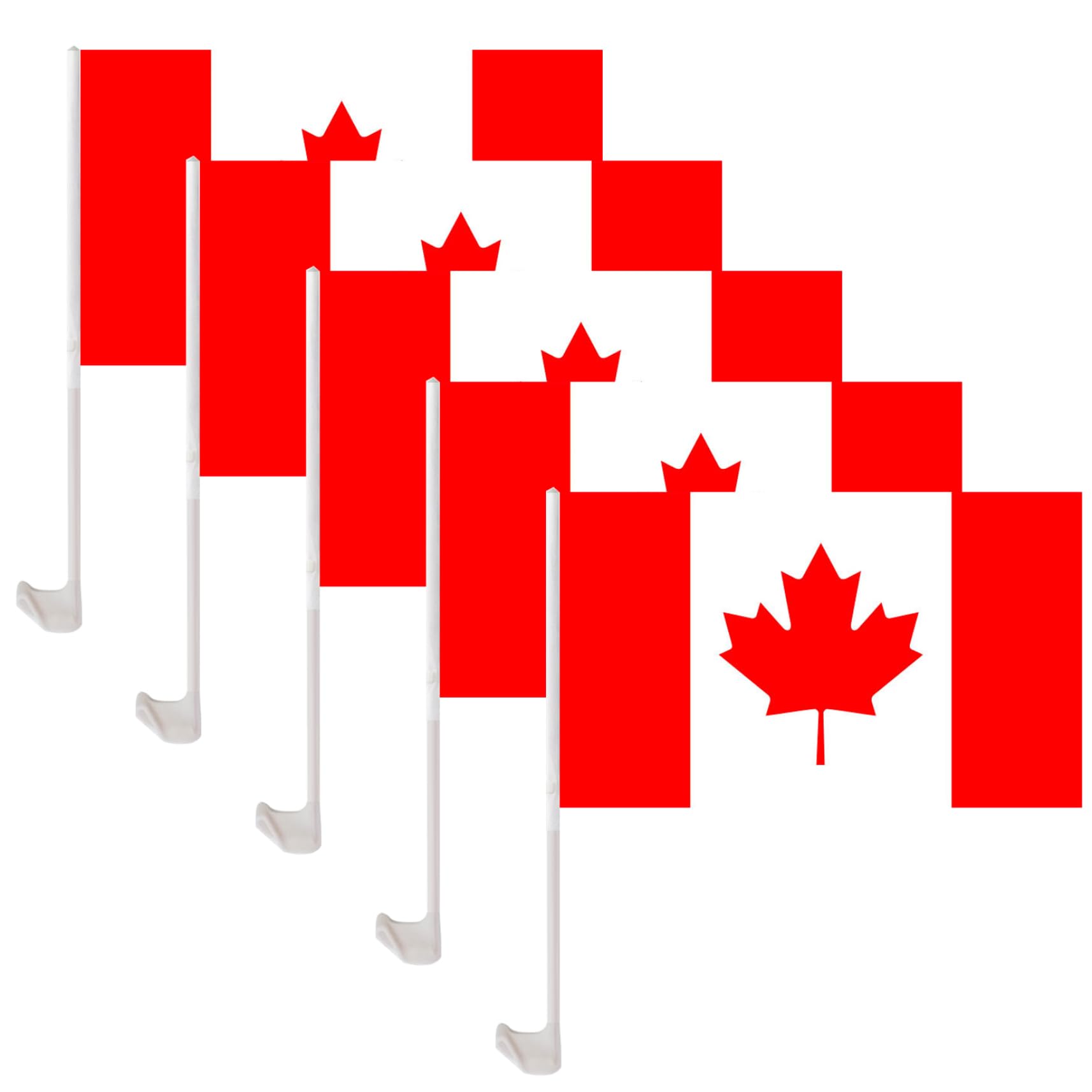 Pequeñas banderas de Canadá mini banderas de mano con patrón de arce para decoración exterior