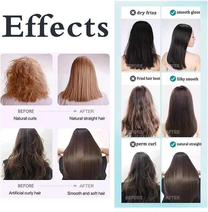 Miniatura 3 de Crema alisadora de cabello para alisar el cabello unisex, crema para alisar el cabello con proteínas, tratamiento para alisar el cabello rizado para