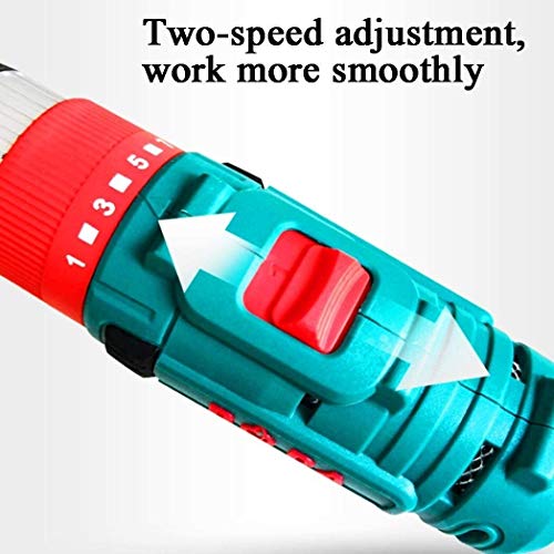 QHYXT Akkuschrauber, Elektroschrauber, Akku-Set, Ladegerät in Tragetasche, Lithium-Bohrmaschine, zweistufig, Akku… – Bild 5