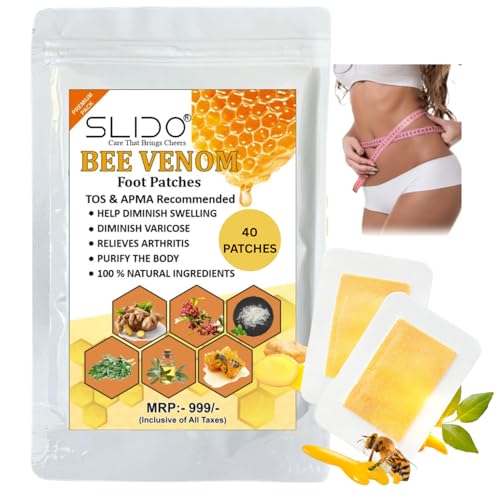 Image of SLIDO PREMIUM Foot Pads for Detox Pain Relief - Natural Detox Foot Patches with Acupoint Micro-Massage Technology for Toxin Removal & Body Cleansing(PACK OF 40)