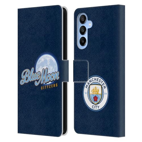 Head Case Designs sous Licence Officielle Manchester City Man City FC Blue Moon Cityzens Graphiques Étui Portefeuille en Cuir Compatible avec Samsung Galaxy A16 5G