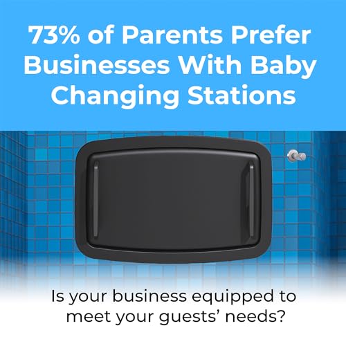 Image of Koala Kare Baby Changing Station Horizontal Recessed-Mounted, Model KB310- SSRE-MBLK (Matte Black)
