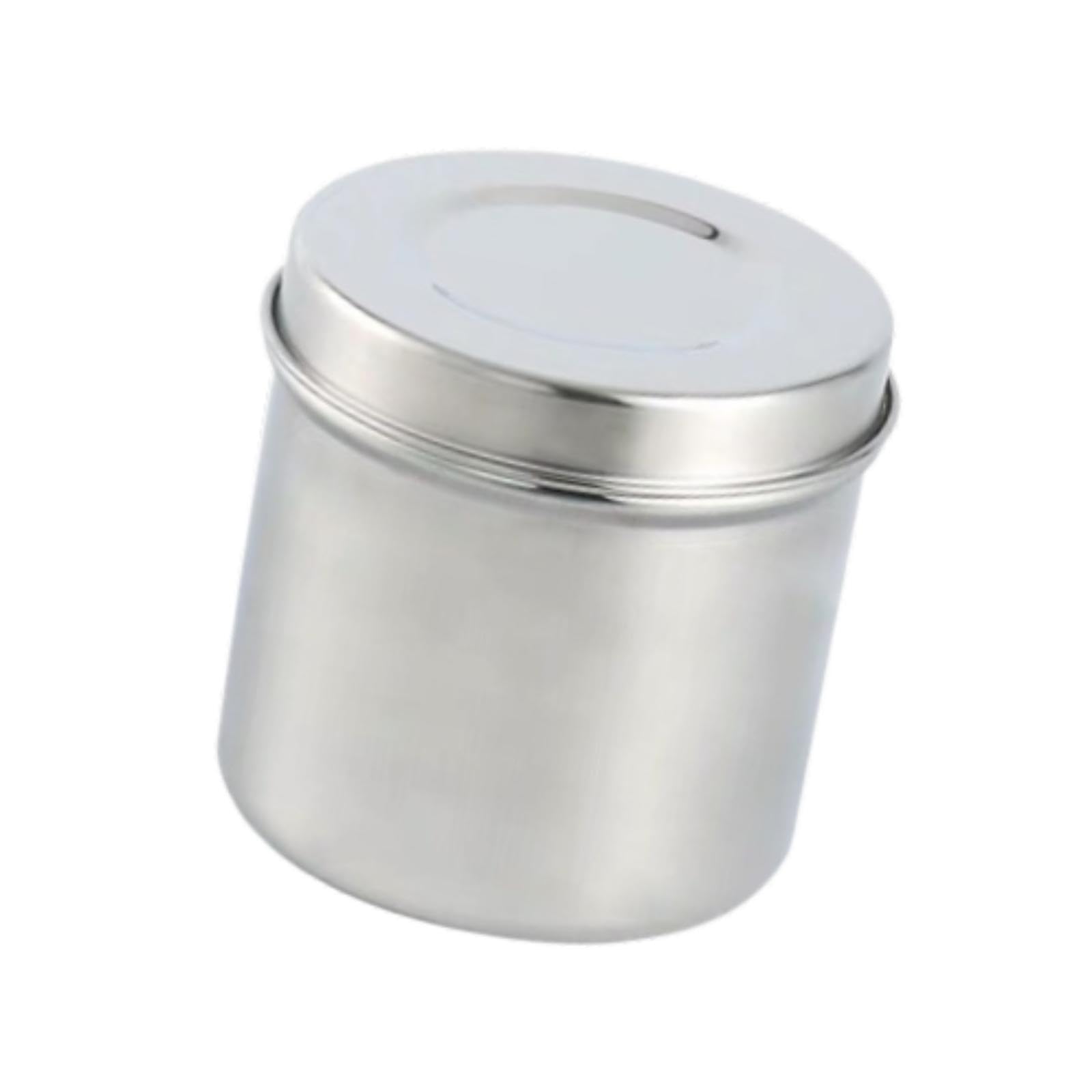 harayaa Récipient en Acier pour Pommade Médicale avec Couvercle pour Boules de Coton dans Les Salons, 9 Cm X 9.2 Cm