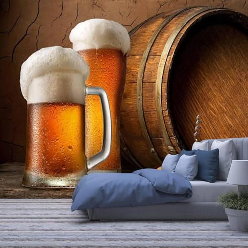 Papier peint sur mesure bière 3D haute définition pour grand mur - 2
