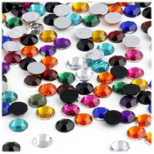 The Crafts Outlet 144pc Rhinestones Round 8mm - Jewel Tone Assortment